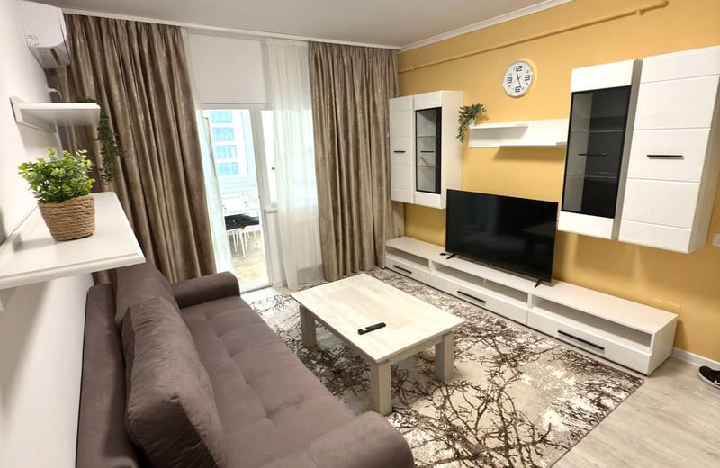 Miete einer neuen und gemütlichen 2-Zimmer-Wohnung mit Balkon, 6. Bezirk, Bukarest, Rumänien
